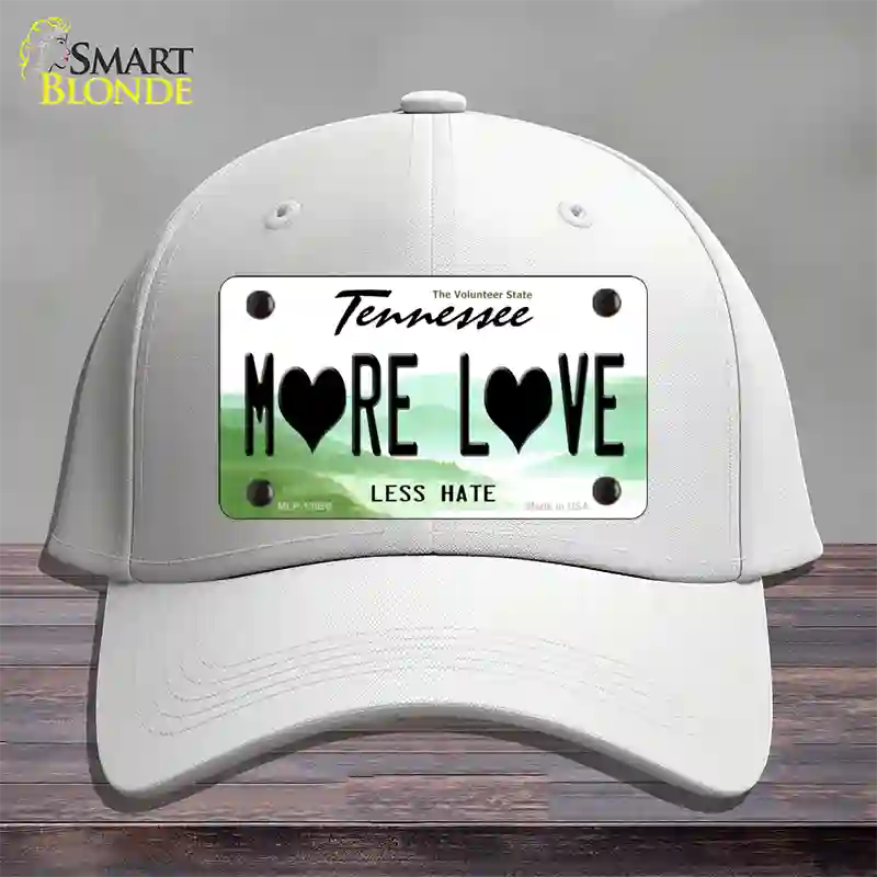 More Love Novelty License Plate Hat Tag Cotton White