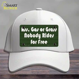 Ass Gas Or Grass Novelty License Plate Hat Tag Cotton White