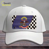 North Dakota Racing Flag Novelty License Plate Hat Tag Cotton White