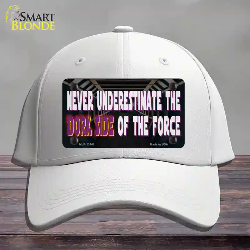 The Dork Side Novelty License Plate Hat Tag Cotton White