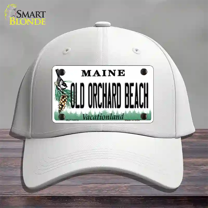 Old Orchard Beach Maine Novelty License Plate Hat Tag Cotton White