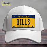 Bills New York Yellow Novelty License Plate Hat Tag Cotton White