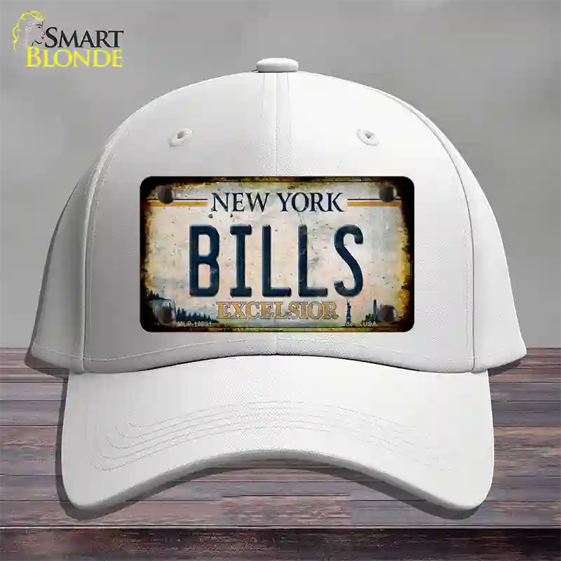 Bills Excelsior New York Rusty Novelty License Plate Hat Tag Cotton White
