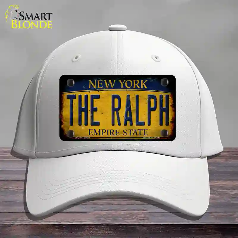 The Ralph New York Rusty Novelty License Plate Hat Tag Cotton White