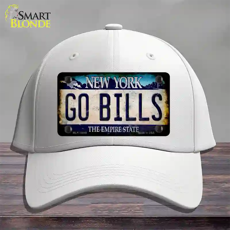 Go Bills New York Rusty Novelty License Plate Hat Tag Cotton White