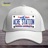 Acre Station North Carolina Novelty License Plate Hat Tag Cotton White