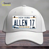Allen 17 NY Excelsior Novelty License Plate Hat Tag Cotton White