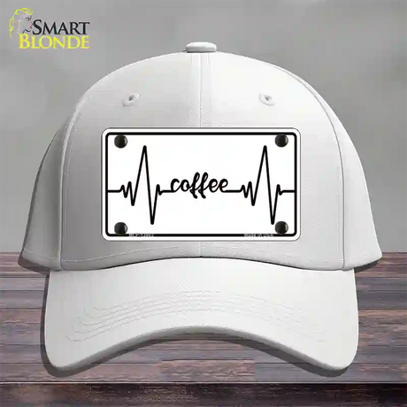 Coffee Heart Beat Novelty License Plate Hat Tag Cotton / White