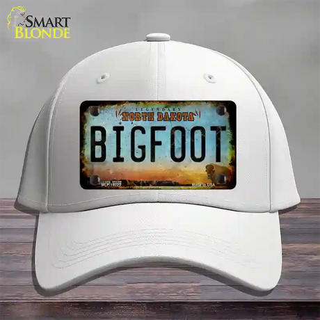 Bigfoot North Dakota Novelty License Plate Hat Tag Cotton / White