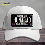 Humacao Puerto Rico Black Novelty License Plate Hat Cotton / White