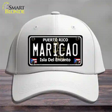 Maricao Puerto Rico Black Novelty License Plate Hat Cotton / White