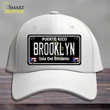 Brooklyn Puerto Rico Black Novelty License Plate Hat Cotton / White
