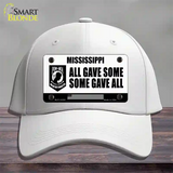 Mississippi POW MIA Some Gave All Novelty License Plate Hat Cotton / White