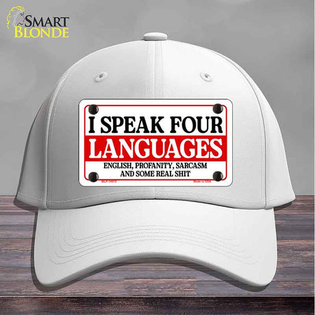 I Speak Four Languages Novelty License Plate Hat HAT-MLP-14512