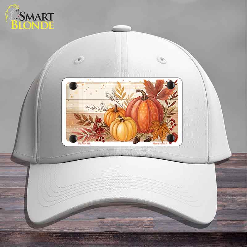 Autumn Pumpkins & Leaves Novelty License Plate Hat HAT-MLP-14516