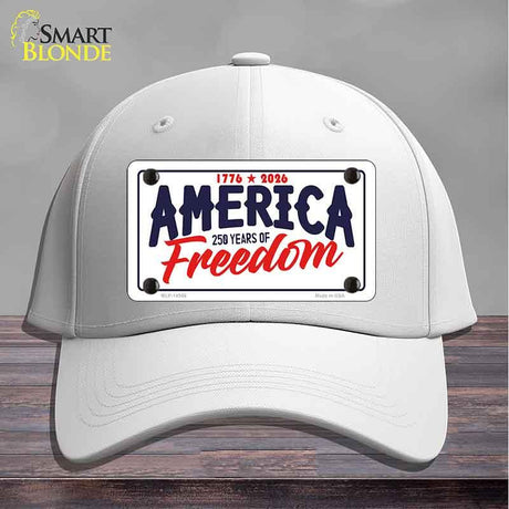 America 250 Years Novelty License Plate Hat HAT-MLP-14546 Cotton White
