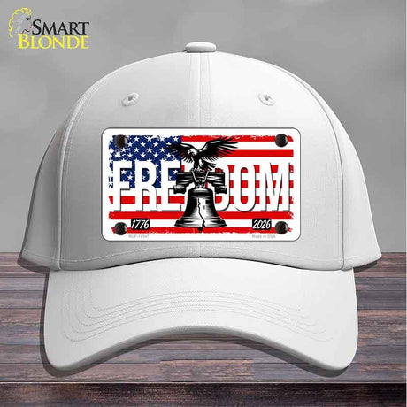 Freedom Liberty Bell Novelty License Plate Hat HAT-MLP-14547 Cotton White