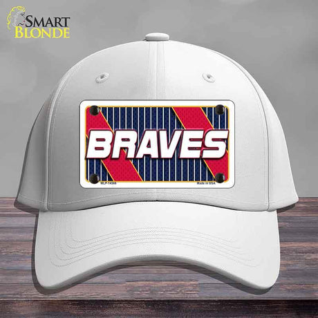 BRAVES Graphic Novelty License Plate Hat HAT-MLP-14566 Cotton White