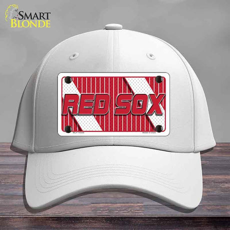 RED SOX Graphic Novelty License Plate Hat HAT-MLP-14568 Cotton White