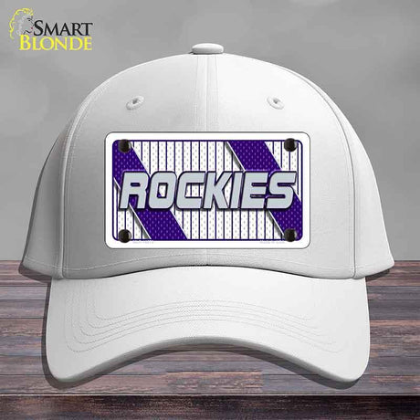 ROCKIES Graphic Novelty License Plate Hat HAT-MLP-14573 Cotton White