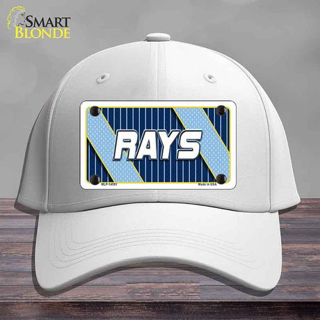 White cap with a 'RAYS' license plate design on a gray background