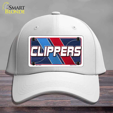White cap with a 'CLIPPERS' logo on a gray background