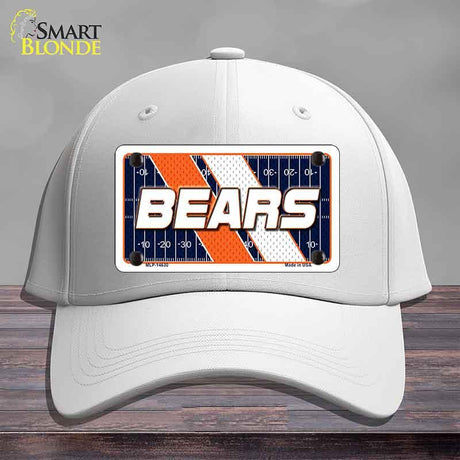 BEARS Graphic Novelty License Plate Hat HAT-MLP-14630 Cotton White
