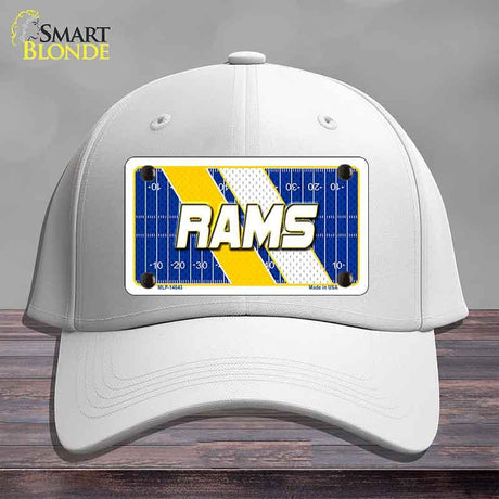 RAMS Graphic Novelty License Plate Hat HAT-MLP-14643 Cotton White