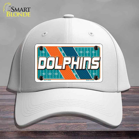 DOLPHINS Graphic Novelty License Plate Hat HAT-MLP-14644 Cotton White