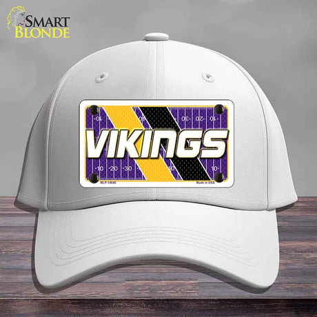 VIKINGS Graphic Novelty License Plate Hat HAT-MLP-14645 Cotton White