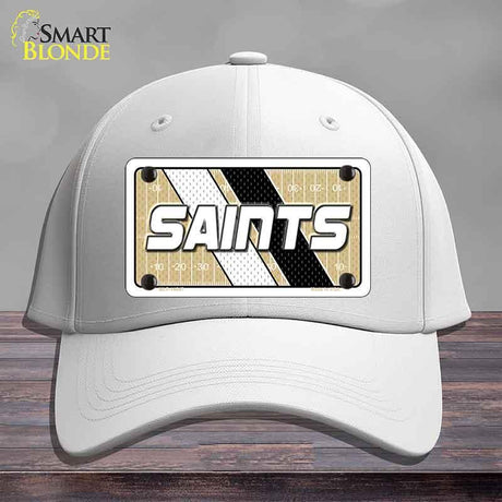 SAINTS Graphic Novelty License Plate Hat HAT-MLP-14647 Cotton White