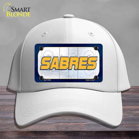 SABRES Graphic Novelty License Plate Hat HAT-MLP-14659 Cotton White