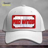 RED WINGS Graphic Novelty License Plate Hat HAT-MLP-14666 Cotton White