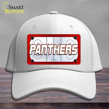 PANTHERS Graphic Novelty License Plate Hat HAT-MLP-14668 Cotton White