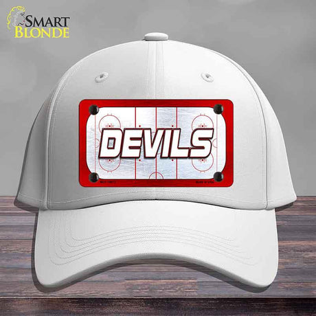 DEVILS Graphic Novelty License Plate Hat HAT-MLP-14673 Cotton White