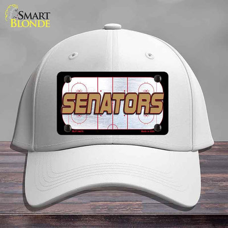 SENATORS Graphic Novelty License Plate Hat HAT-MLP-14676 Cotton White