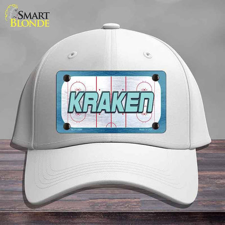 KRAKEN Graphic Novelty License Plate Hat HAT-MLP-14680 Cotton White