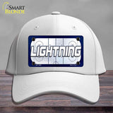 LIGHTNING Graphic Novelty License Plate Hat HAT-MLP-14682 Cotton White