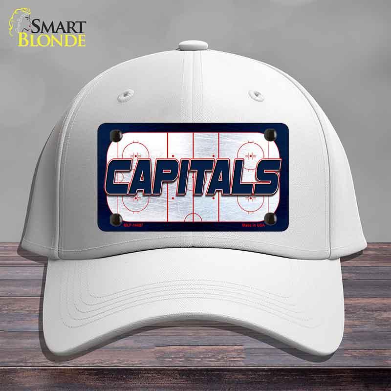 CAPITALS Graphic Novelty License Plate Hat HAT-MLP-14687 Cotton White