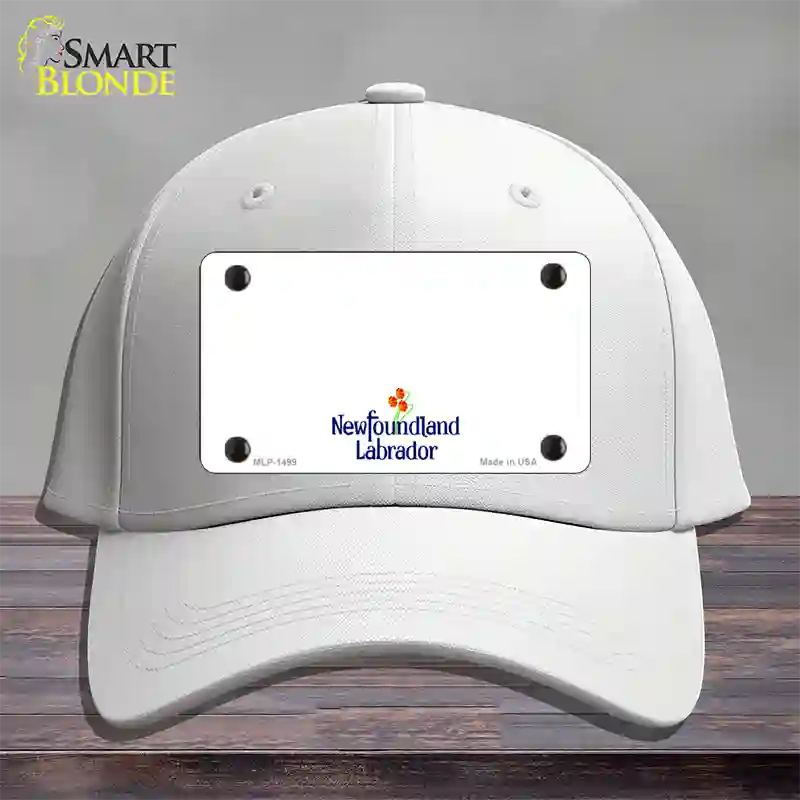 Newfoundland Novelty License Plate Hat Cotton / White