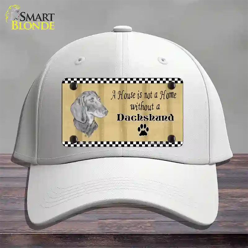 Pencil Sketch Dachshund Novelty License Plate Hat Cotton / White