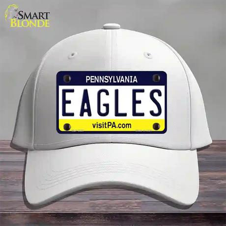 Eagles Pennsylvania State Novelty License Plate Hat Cotton / White