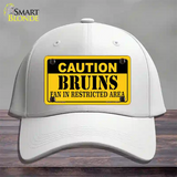 Caution Bruins Vanity Novelty License Plate Hat Cotton / White