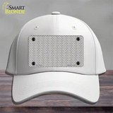 Grey White Chevron Novelty License Plate Hat Cotton / White
