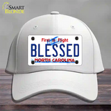 Blessed North Carolina Novelty License Plate Hat Cotton / White