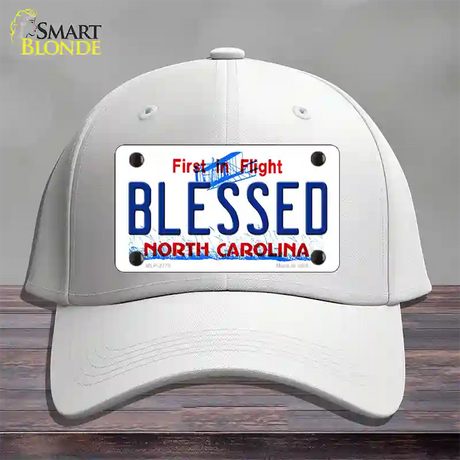 Blessed North Carolina Novelty License Plate Hat Cotton / White