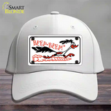 Beep Beep Roadrunner Novelty License Plate Hat Cotton / White