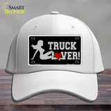 Truck Lover Girl Novelty License Plate Hat Cotton / White