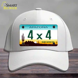 4X4 Arizona Novelty License Plate Hat Cotton / White