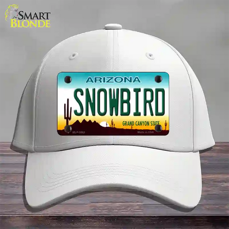 Snowbird Arizona Novelty License Plate Hat Cotton / White